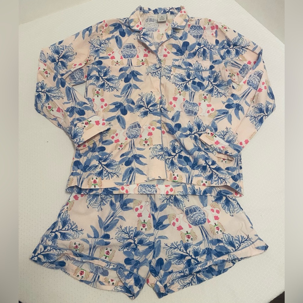 Oak Lane Pink/Blue Pajama Set, size 8
